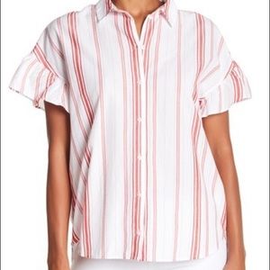 Madewell Ruffle Sleeve Central Shirt